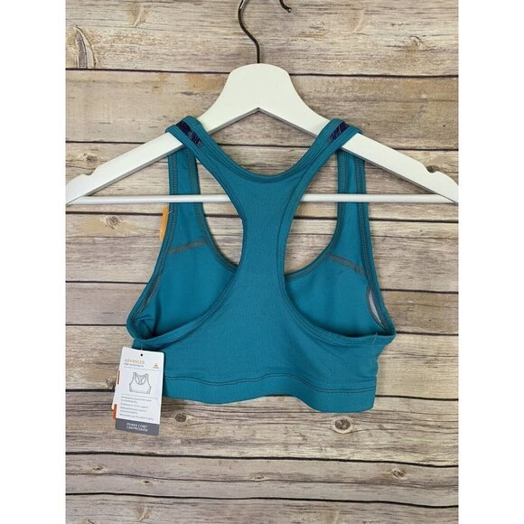 Champion NWT Womens XS Power Core Compression Sports Bra Removable Pads Teal - Picture 5 of 9